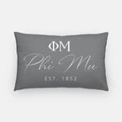 Phi Mu 1852 Lumbar Pillow Light Gray