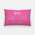 Phi Mu 1852 Lumbar Pillow Pink 