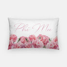Phi Mu Carnations Lumbar Throw Pillow