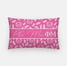 Phi Mu Lumbar Pillow - Little Lions Pink