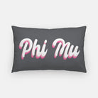 Phi Mu Retro Lumbar Throw Pillow Cover Pillow Covers