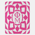 Phi Mu XL 60x80 Sherpa Throw Blanket Pink Tribal Pink