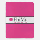 Phi Mu XL 60x80 Traditional Sherpa Blanket Pink Throw Blankets