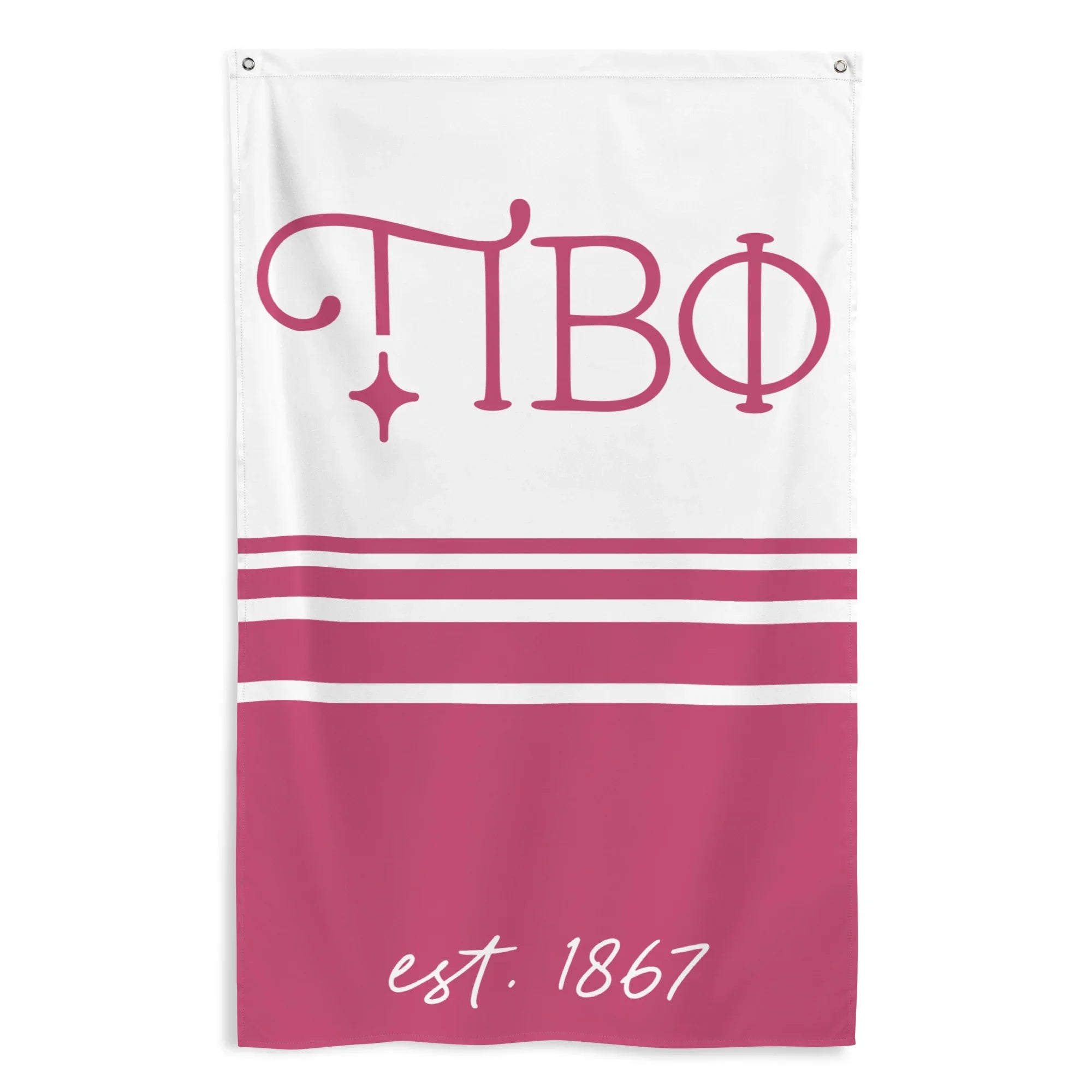 Pi Beta Phi Flag - Stripes | Pi Phi Dorm Decor | Sorority Gifts