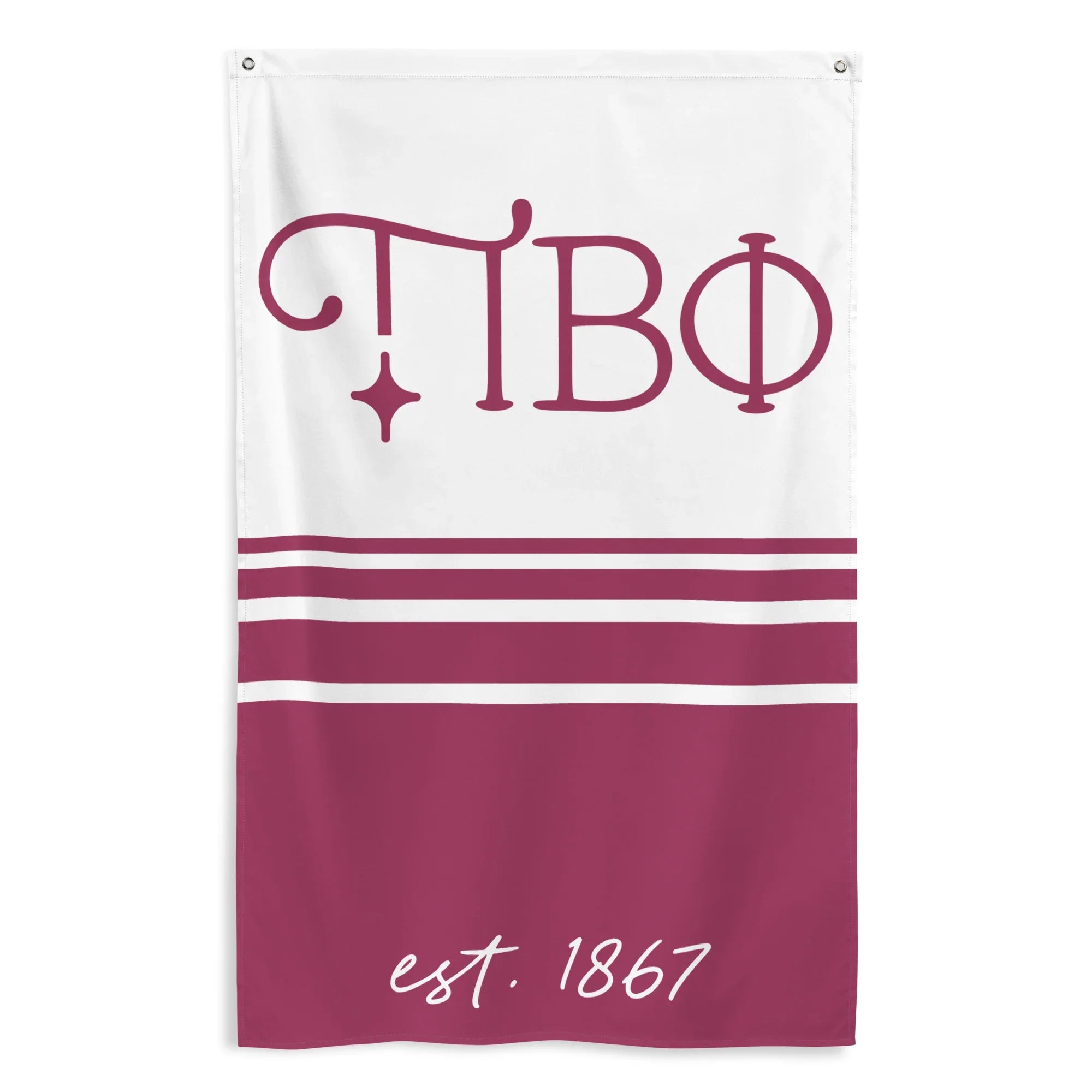 Pi Beta Phi House Flag - Stripes | Pi Phi Dorm Decor | Sorority Gifts