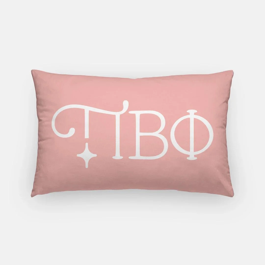 Pi Beta Phi Greek Letters Lumbar Throw Pillow