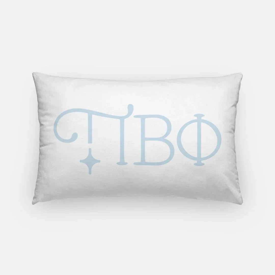 Pi Beta Phi Greek Letters Lumbar Throw Pillow