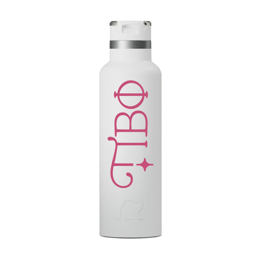Pi Beta Phi RTIC 20 oz Ceramic Lined Water Bottle Tumbler UV Print Berry