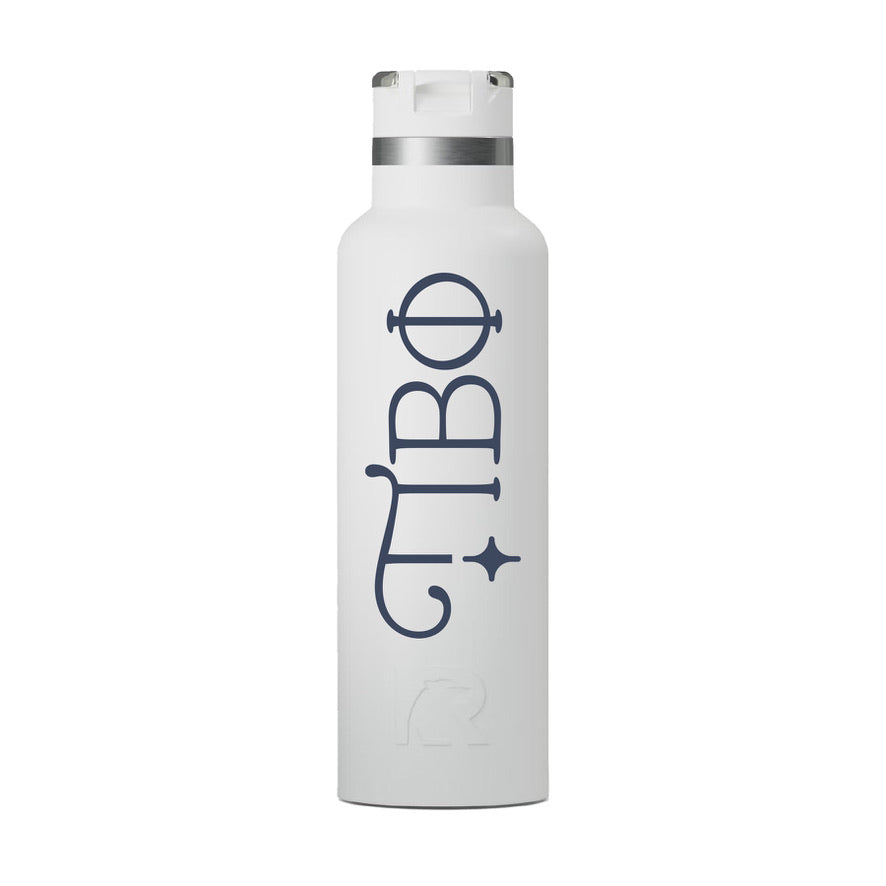 Pi Beta Phi RTIC 20 oz Ceramic Lined Water Bottle Tumbler UV Print Black
