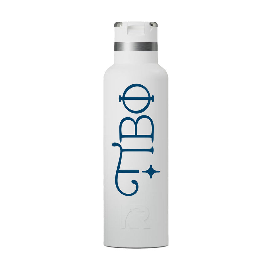 Pi Beta Phi RTIC 20 oz Ceramic Lined Water Bottle Tumbler UV Print Dark Blue