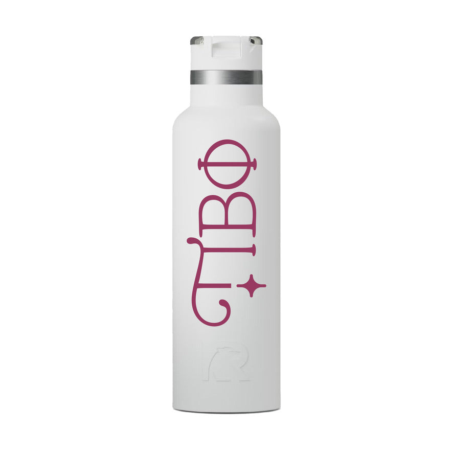 Pi Beta Phi RTIC 20 oz Ceramic Lined Water Bottle Tumbler UV Print Wine