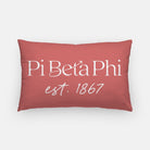 Pi Beta Phi Traditional 1867 Throw Pillow | Pi Phi Big Little Gifts