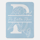 Pi Beta Phi XL 60x80 Sherpa Throw Blanket Carnation Monogram