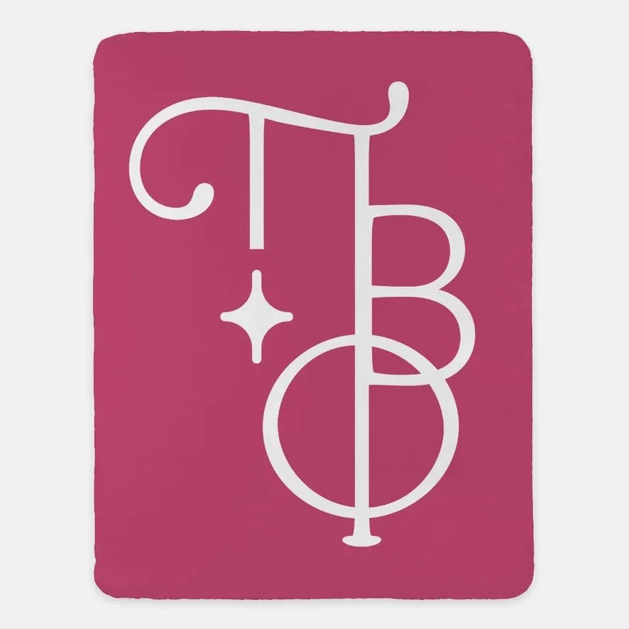 Pi Beta Phi XL 60x80 Sherpa Throw Blanket - Stacked Greek Letters