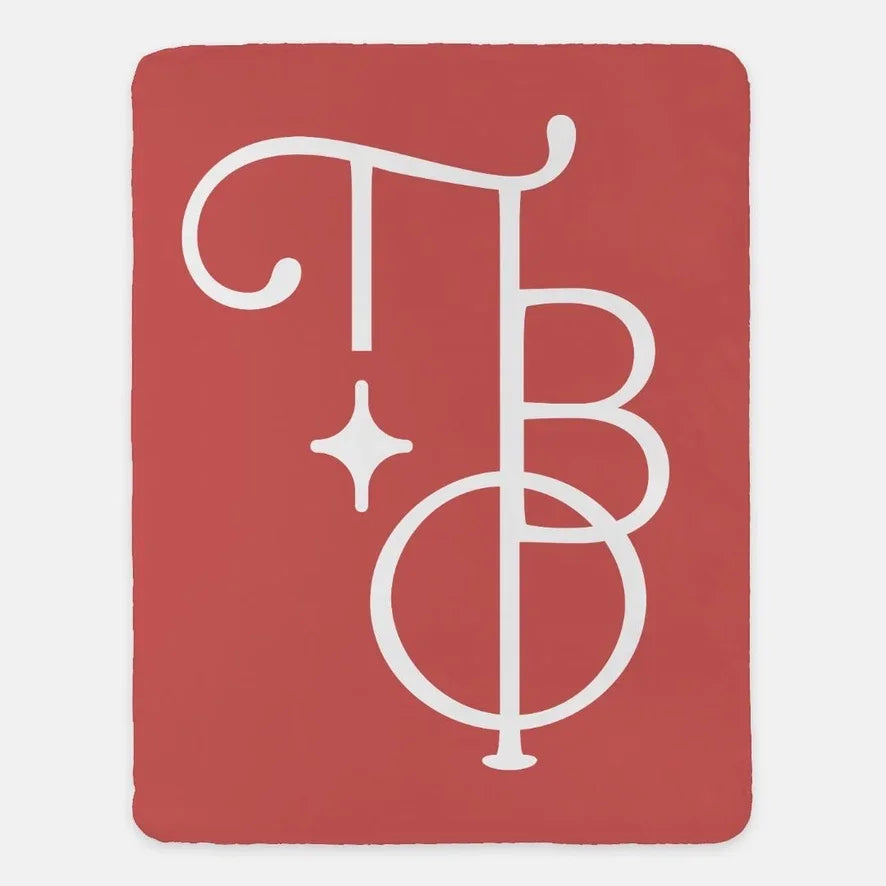 Pi Beta Phi XL 60x80 Sherpa Throw Blanket - Stacked Greek Letters