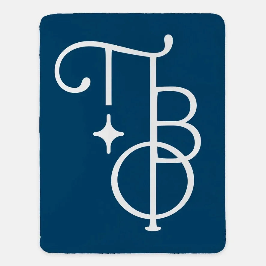 Pi Beta Phi XL 60x80 Sherpa Throw Blanket - Stacked Greek Letters