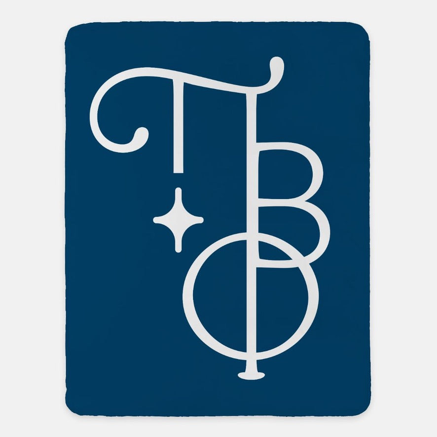 Pi Beta Phi XL 60x80 Sherpa Throw Blanket - Stacked Greek Letters