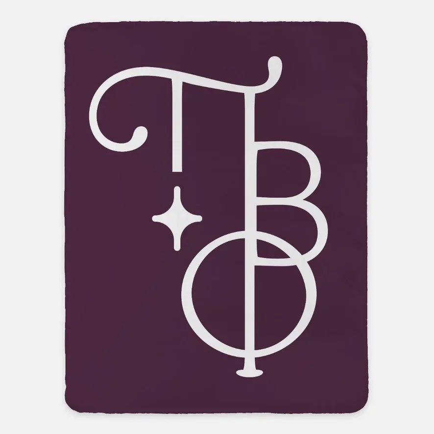 Pi Beta Phi XL 60x80 Sherpa Throw Blanket - Stacked Greek Letters
