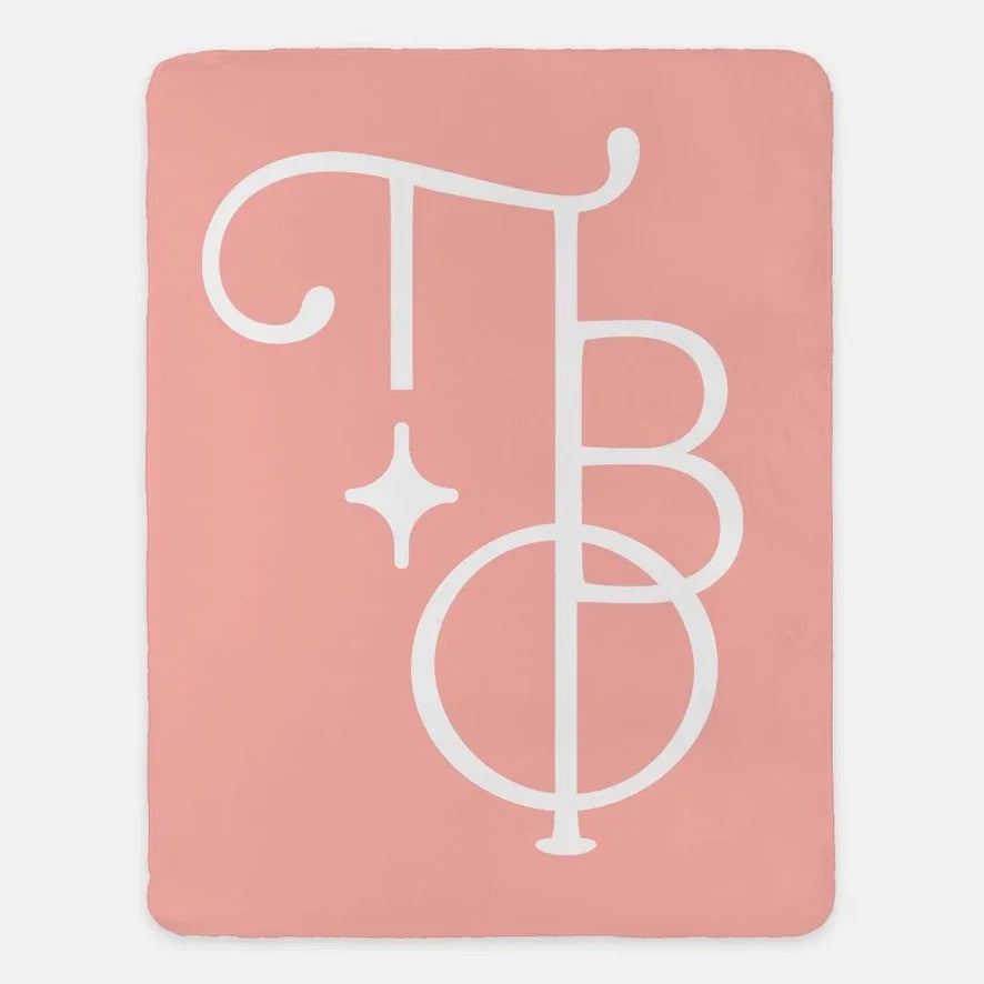 Pi Beta Phi XL 60x80 Sherpa Throw Blanket - Stacked Greek Letters