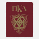 Pi Kappa Alpha XL 60x80 Sherpa Throw Blanket - PIKE Symbol Garnet Throw Blankets
