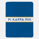 Pi Kappa Phi XL 60x80 Blanket - Traditional Center Band Blue Gold Throw Blankets