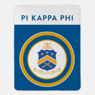 Pi Kappa Phi XL 60x80 Sherpa Blanket- Bullseye Coat of Arms Throw Blankets