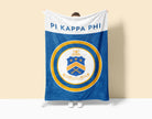Pi Kappa Phi XL 60x80 Sherpa Blanket- Bullseye Coat of Arms | Gifts
