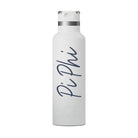 Pi Phi RTIC 20 oz Ceramic Lined Water Bottle Tumbler UV Print Black