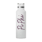 Pi Phi RTIC 20 oz Ceramic Lined Water Bottle Tumbler UV Print Dark Berry