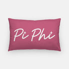 Pi Phi Script Lumbar Throw Pillow 