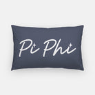 Pi Phi Script Lumbar Throw Pillow 