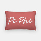 Pi Phi Script Lumbar Throw Pillow 