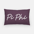 Pi Phi Script Lumbar Throw Pillow 