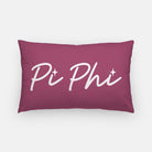 Pi Phi Script Lumbar Throw Pillow 