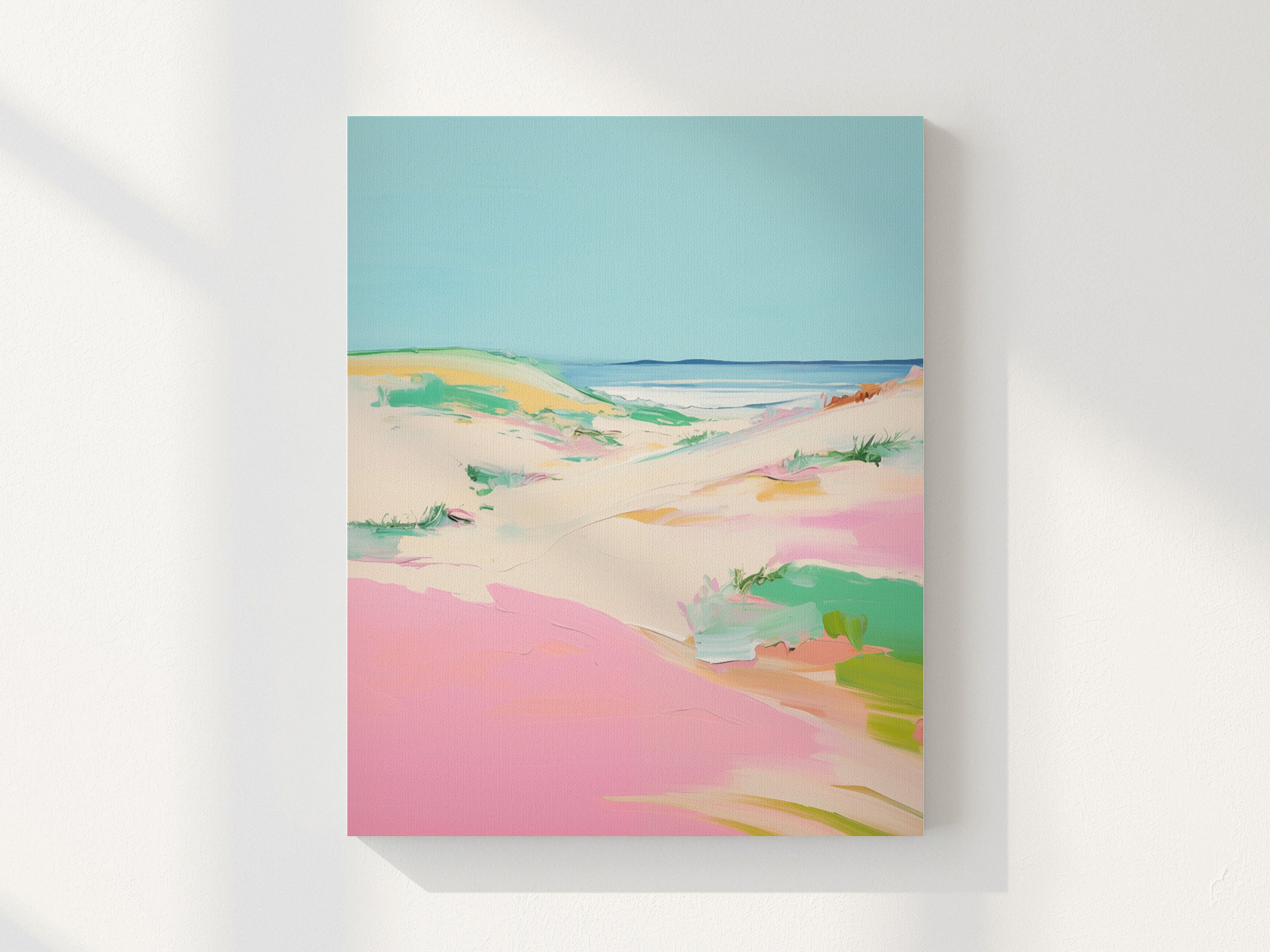 Pink Dunes Abstract Coastal Print | Wall Art | Dorm Decor