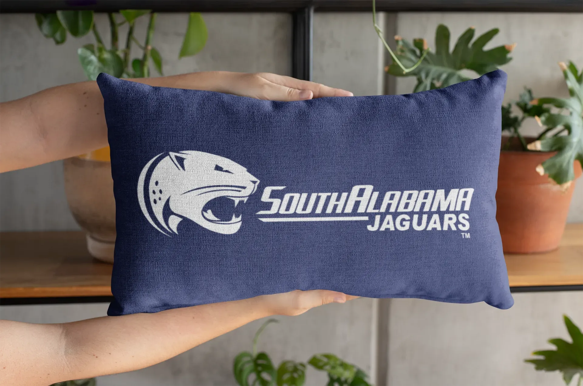 University of South Alabama Lumbar Pillow Cover - Blue Pillow Covers
