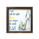 Sigma Delta Tau Wood Framed Sign - The Right Shoes - 12"x12" | Gifts