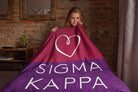 Sigma Kappa Sherpa Blanket  XL 60x80 Color Block | Sig Kap Gift Shop | Festive Fit Home