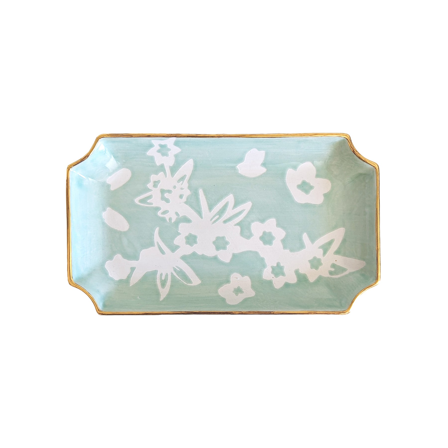 Sakura Trays with Gold Accent