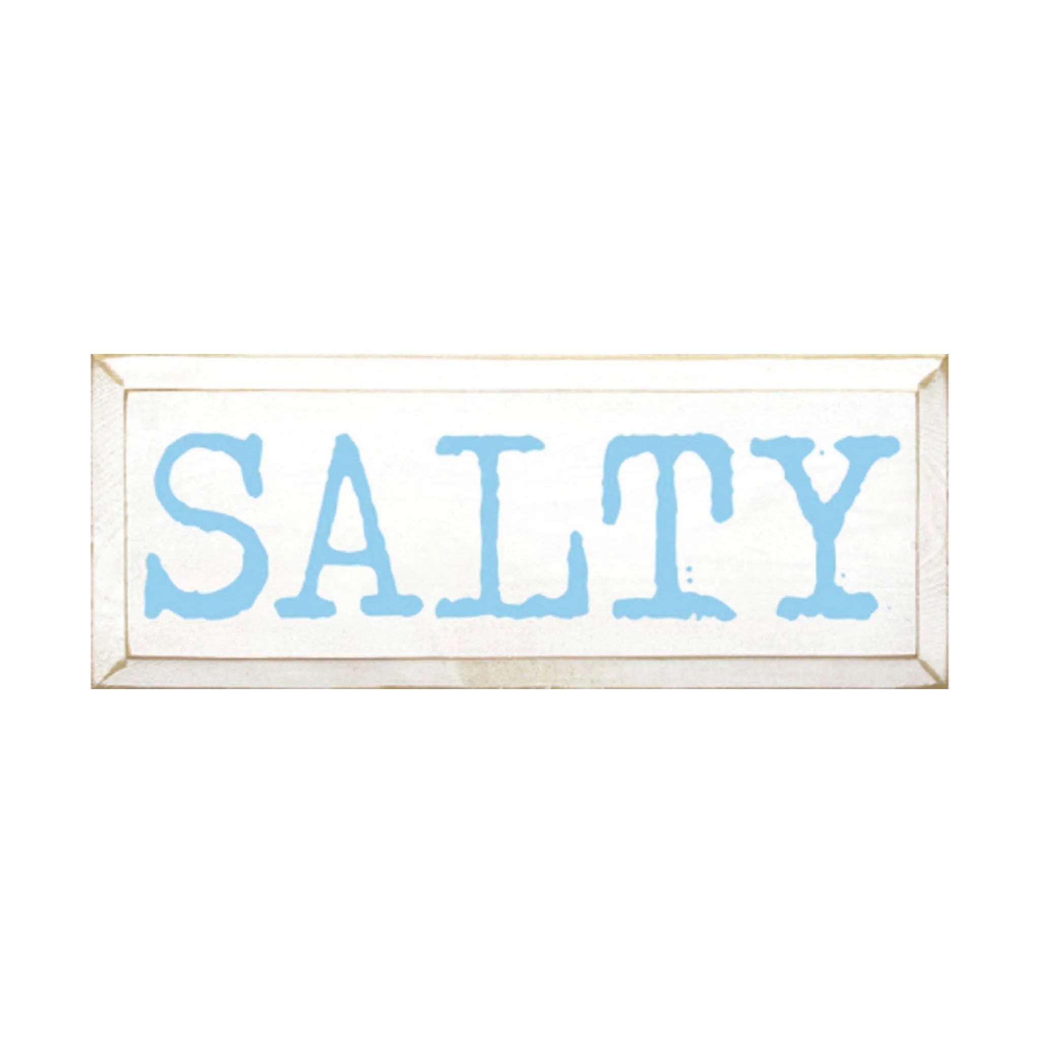 Beach Sign  Salty! 7"x18" | Summer Quote Sign | Beach Home Decor | Dorm Decor | Festive Fit Home