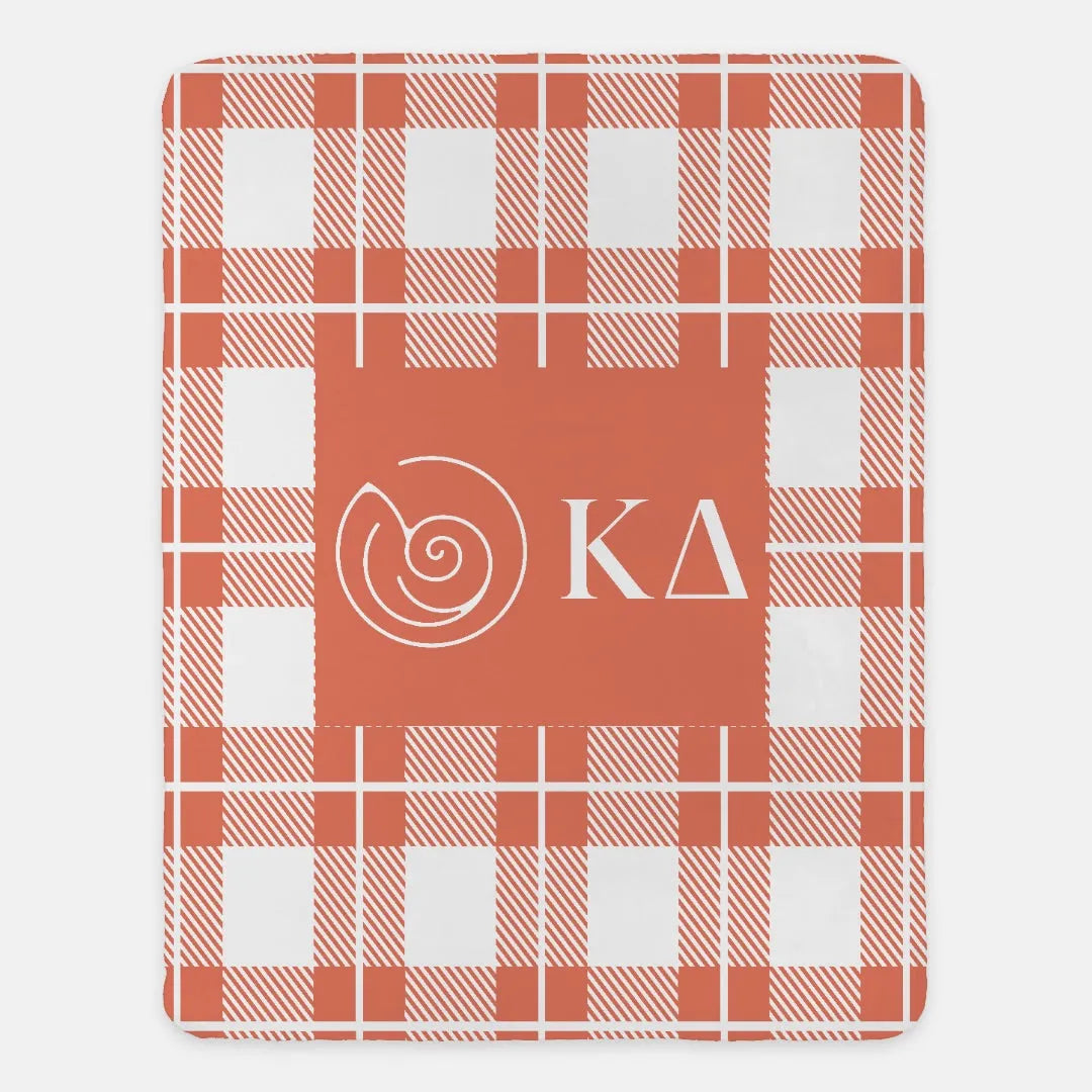 Kappa Delta Plaid XL 60x80 Sherpa Blanket | Official Kaydee Gift Shop