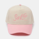 Sig Kap Embroidered Two Tone Baseball Cap Hat Script 1874 Pink