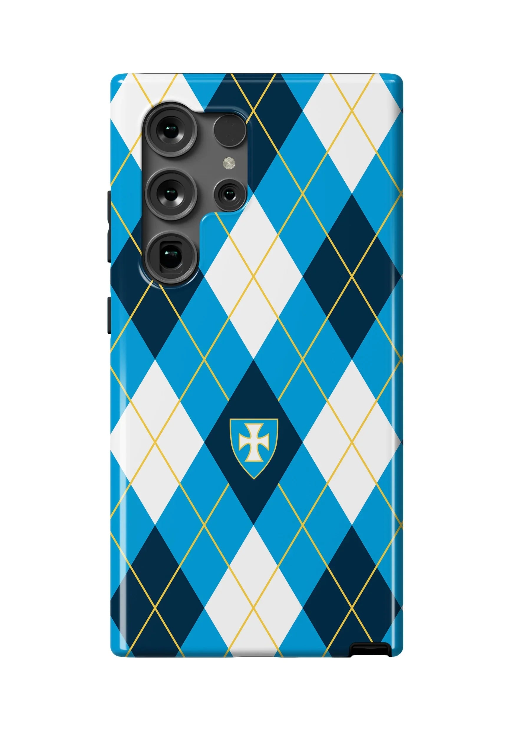 Sigma Chi Samsung Galaxy 25, 24, 23 Mobile Phone Case - Argyle Gloss Mobile Phone Cases