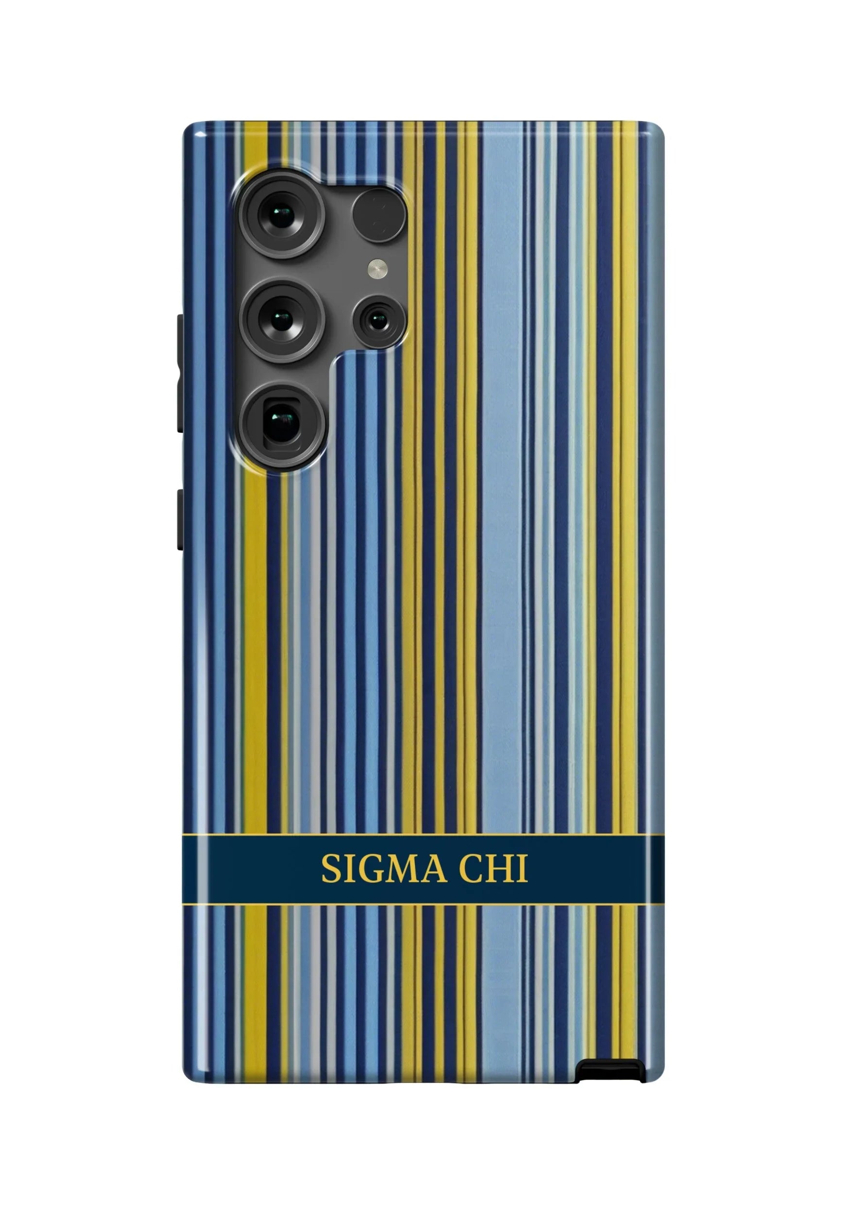 Sigma Chi Samsung Galaxy 25, 24, 23 Mobile Phone Case - Stripes Gloss Mobile Phone Cases