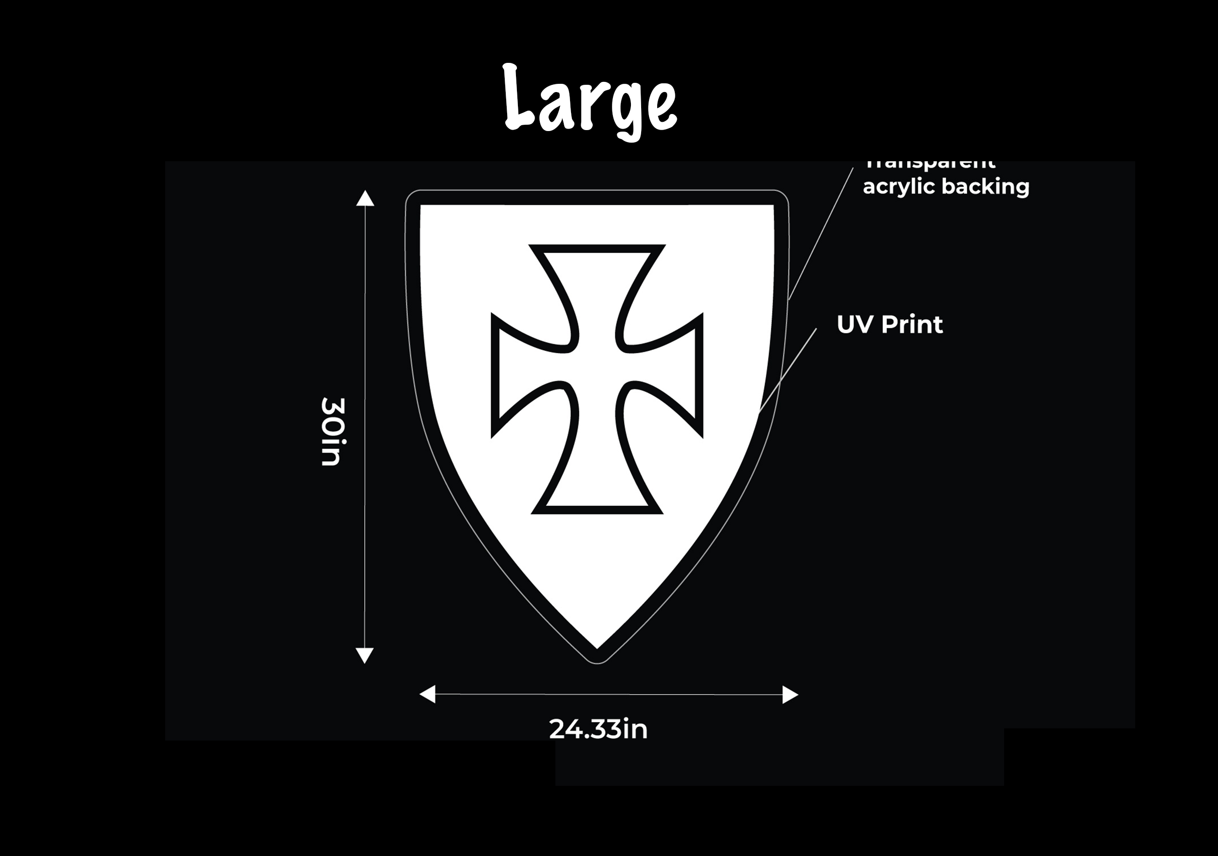 Sigma Chi Shield UV LED Neon Sign w/ Dimmer | Dorm Wall Art