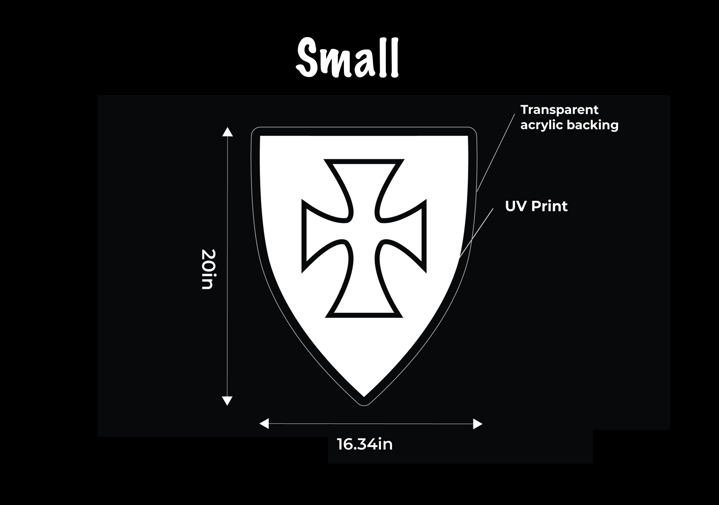 Sigma Chi Shield UV LED Neon Sign w/ Dimmer | Dorm Wall Art