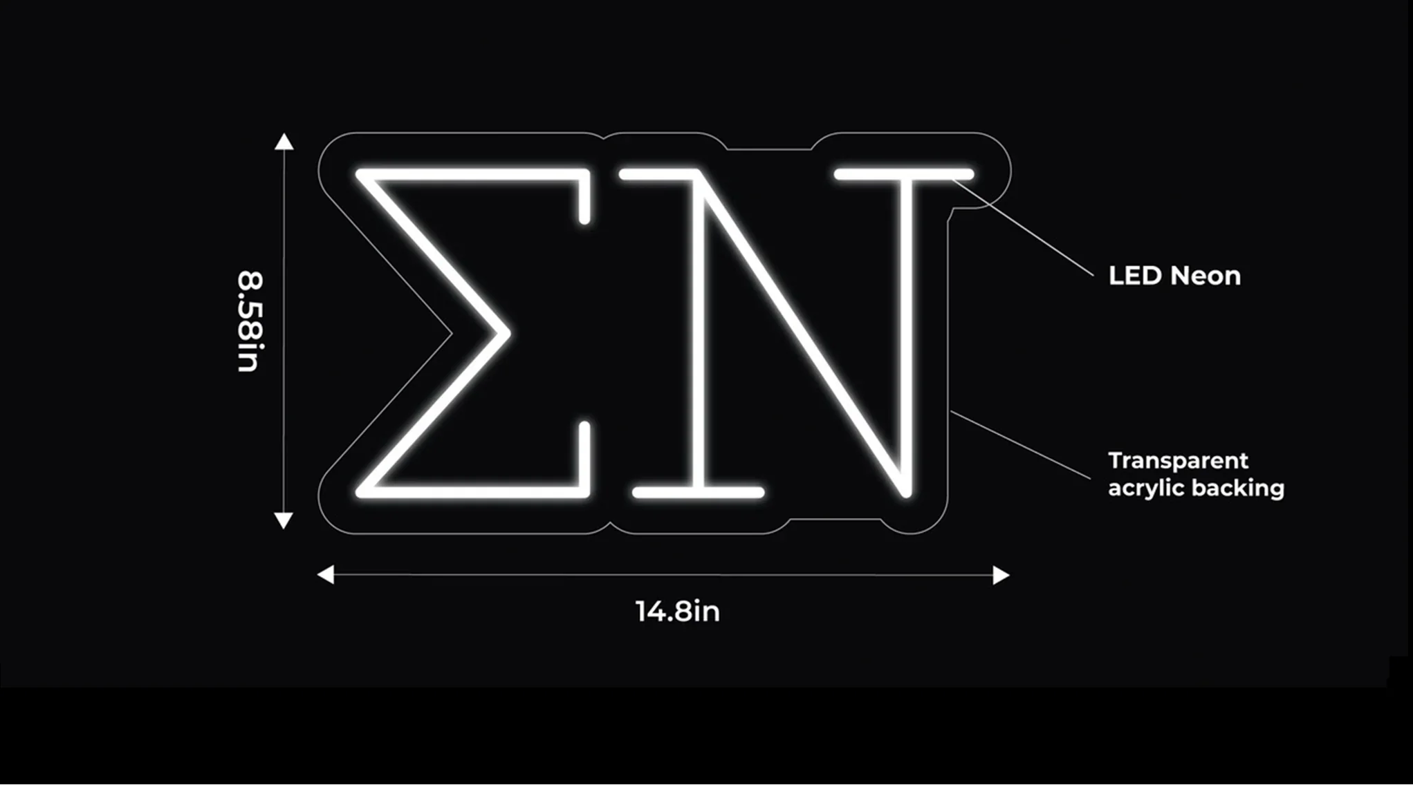 Sigma Nu LED Neon Sign w/ Dimmer Neon Signs
