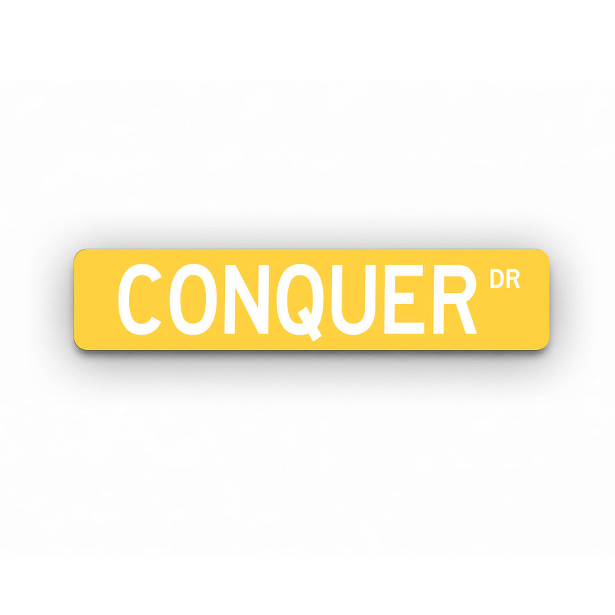 Sigma Chi Conquer Metal Street Sign | College Fraternity Dorm Decor