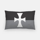 Sigma Chi Lumbar Pillow Cover - Flag Black Gray Pillow Covers
