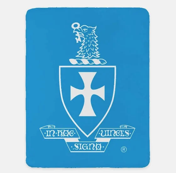 Sigma Chi XL 60x80 Blanket - Coat of Arms Blue Throw Blankets